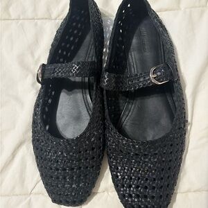 Women's Black Woven Shoes